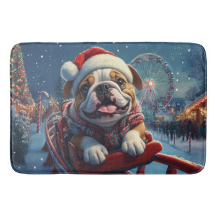 Tapis De Bain Bulldog Roller Dessous de verre Noël