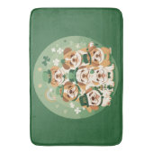 Tapis De Bain Bulldogs anglais de la Saint-Patrick (devant Vertical)