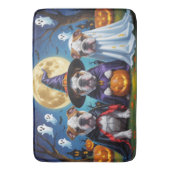 Tapis De Bain Bulldogs Citrouille Halloween drôle (devant Vertical)