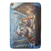Tapis De Bain Bulldogs Conception de vacances par Rich AMeN Gill (devant Vertical)