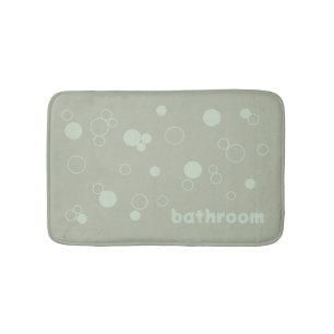 Tapis De Bain bulles argent sauge vert