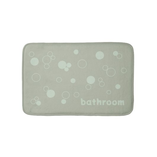 Tapis De Bain bulles argent sauge vert (Devant)