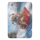 Tapis De Bain Bullmastiff Chien dans la corniche Laissez-le neig (devant Vertical)