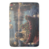 Tapis De Bain Bullmastiff Noël Festive Voyage (devant Vertical)