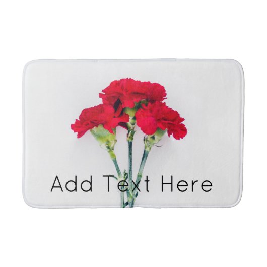 Tapis De Bain Bundle of Red Carnation Flowers (Devant)