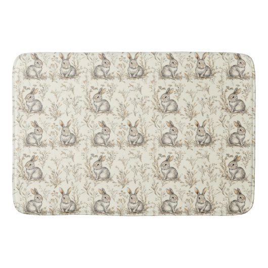 Tapis De Bain Bunnies Whimsical Woodland (Devant)
