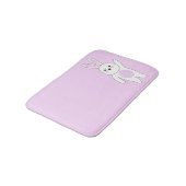 Tapis De Bain Bunny. Rose blanc (Angle)
