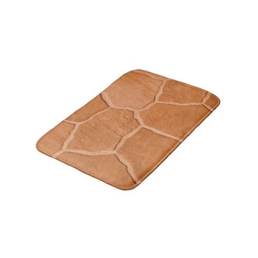 Tapis De Bain Burange Orange pierre de sable moderne (Angle)