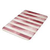 Tapis De Bain Burgundy Crème rayures (Angle)