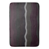 Tapis De Bain Burgundy et Olive Wavey (devant Vertical)