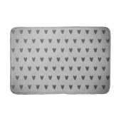Tapis De Bain Burlap Gris Coeurs Whimsical Ferme rustique (Devant)