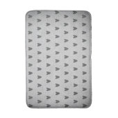 Tapis De Bain Burlap Gris Coeurs Whimsical Ferme rustique (Devant (Vertical))
