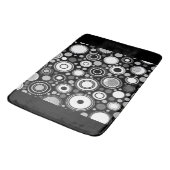Tapis De Bain Burton Family Collection Black Grey White   (Angle)