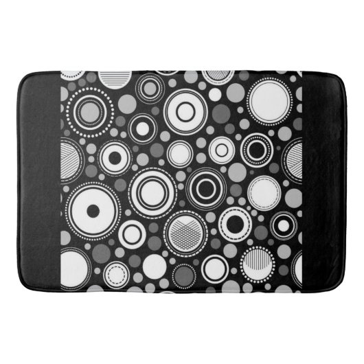 Tapis De Bain Burton Family Collection Black Grey White   (Devant)