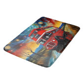 Tapis De Bain Bus Red Double Decker La Nuit Étoile, (Angle)