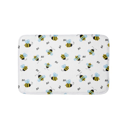 Tapis De Bain Buzzing Bumblebees joyeux (Devant)