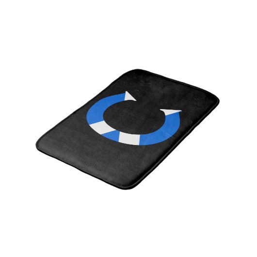 Tapis De Bain C Monogramme superposé sur le drapeau écossais bmc (Angle)