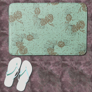 Tapis De Bain Cabane Cônes de Pin