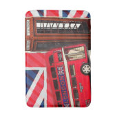 Tapis De Bain Cabine téléphonique rouge Retro Union Jack London (Devant (Vertical))