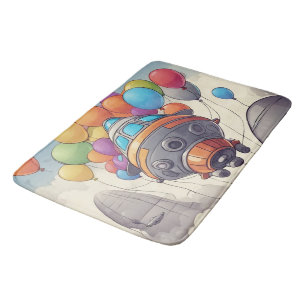 Tapis De Bain Cabines spatiales avec ballons