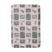 Tapis De Bain cacahuètes | Ancien Motif de traîneau (Devant (Vertical))