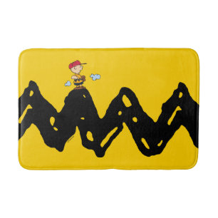 Tapis De Bain cacahuètes Charlie Baseball Brown