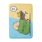 Tapis De Bain cacahuètes | Charlie Brown & Woodstock Half & Half (Devant (Vertical))