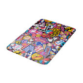 Tapis De Bain cacahuètes | Motif de patchs Mixtape (Angle)