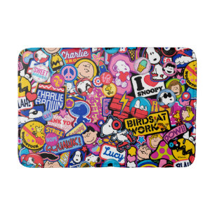 Tapis De Bain cacahuètes   Motif de patchs Mixtape