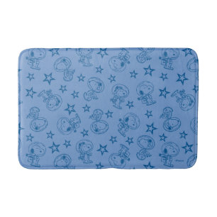 Tapis De Bain cacahuètes   Snoopy Blue Space Astronaut Motif