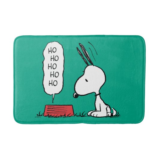 Tapis De Bain cacahuètes | Snoopy Ho Ho Ho Plat alimentaire (Devant)