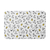 cacahuètes | Snoopy & Woodstock B&W Flower Motif