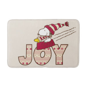 Tapis De Bain cacahuètes Snoopy & Woodstock Joy Sled Ride