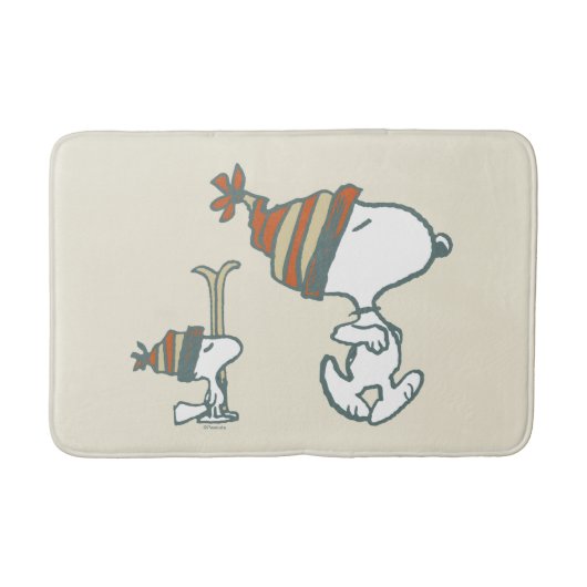 Tapis De Bain cacahuètes | Snoopy & Woodstock Ski Trip (Devant)