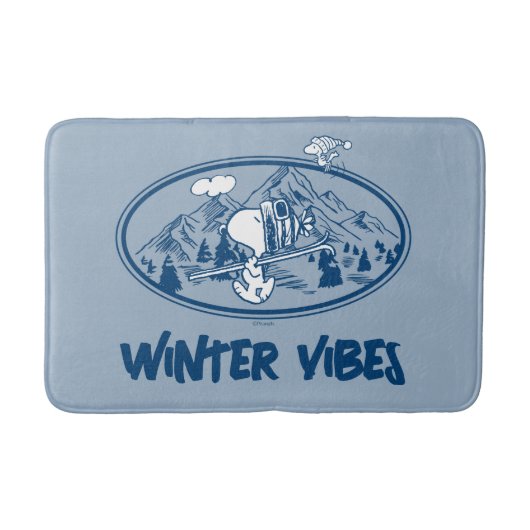 Tapis De Bain cacahuètes | Snoopy & Woodstock Skiing (Devant)