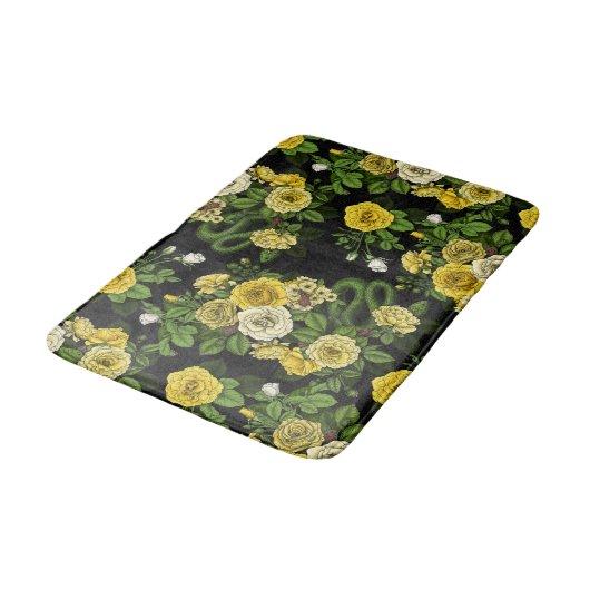 Tapis De Bain Caché en rose, jaune et vert (Angle)