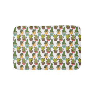 Tapis De Bain Cactus et Succulents d'intérieur dans le motif de