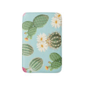 Tapis De Bain Cactus, fleurs roses : décor clair (Devant (Vertical))