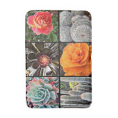 Tapis De Bain Cactus fleurs roses photo collage moderne bold (Devant (Vertical))
