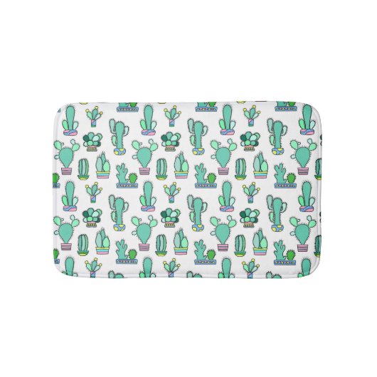 Tapis De Bain Cactus vert en bon état et motif succulent de (Devant)