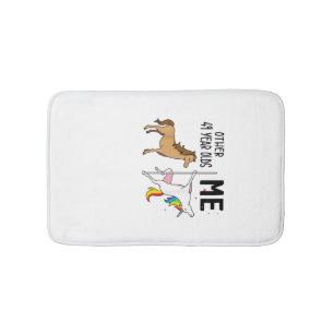 Tapis De Bain Cadeau d'anniversaire d'autres licornes de 49 ans