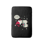 Tapis De Bain cadeau de Noël Fa la la Lama (Devant (Vertical))