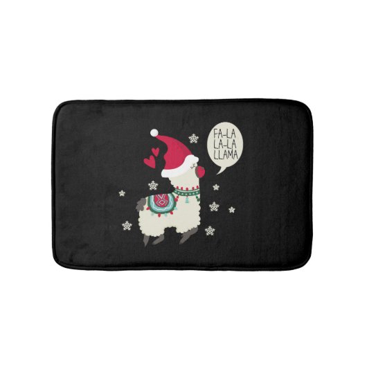 Tapis De Bain cadeau de Noël Fa la la Lama (Devant)