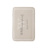 Tapis De Bain Cadeau mariage Moderne Famille Monogramme Script é (Devant (Vertical))
