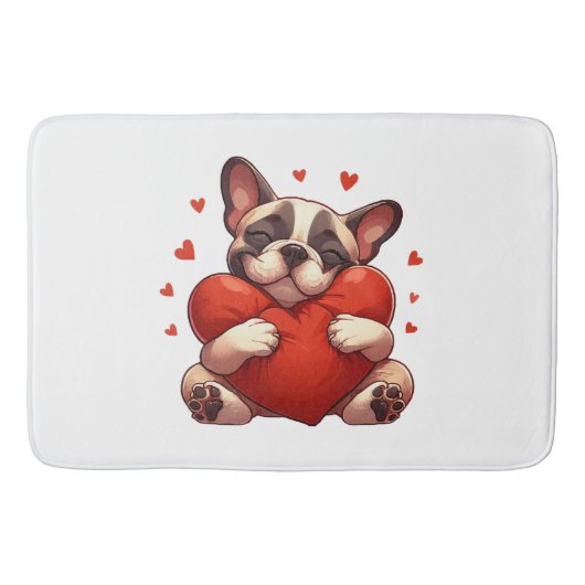 Tapis De Bain Cadeaux de la Saint-Valentin Pitbull (Devant)