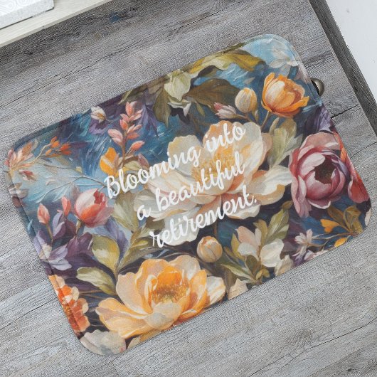 Tapis De Bain Cadeaux de retraite sur mesure pour la Fleur sauva