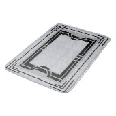 Tapis De Bain Cadre Art Déco - Gris et Noirs (Angle)
