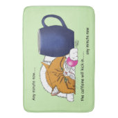 Tapis De Bain Café orange Bleu Mug (devant Vertical)