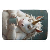 Tapis De Bain Café Unicorne Imaginaire mignon Wacky (Devant)