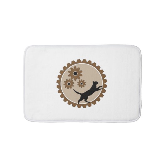 Tapis De Bain cage à moteur pour chien avec roues (Devant)